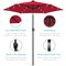 Best Choice Products 7.5ft Outdoor Solar Patio Umbrella for Deck, Pool w/ Tilt, Crank, LED Lights
